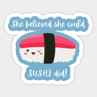 Hardworking Sushi Sticker